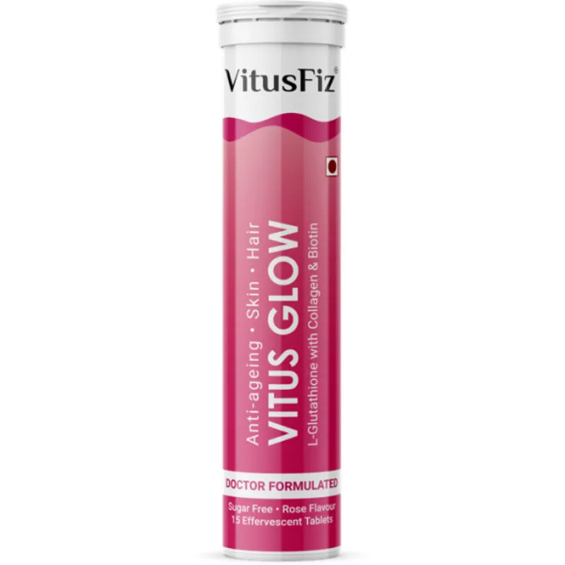 VitusFiz Glow - L-glutathione With Collagen And Biotin Effervescent Tablets