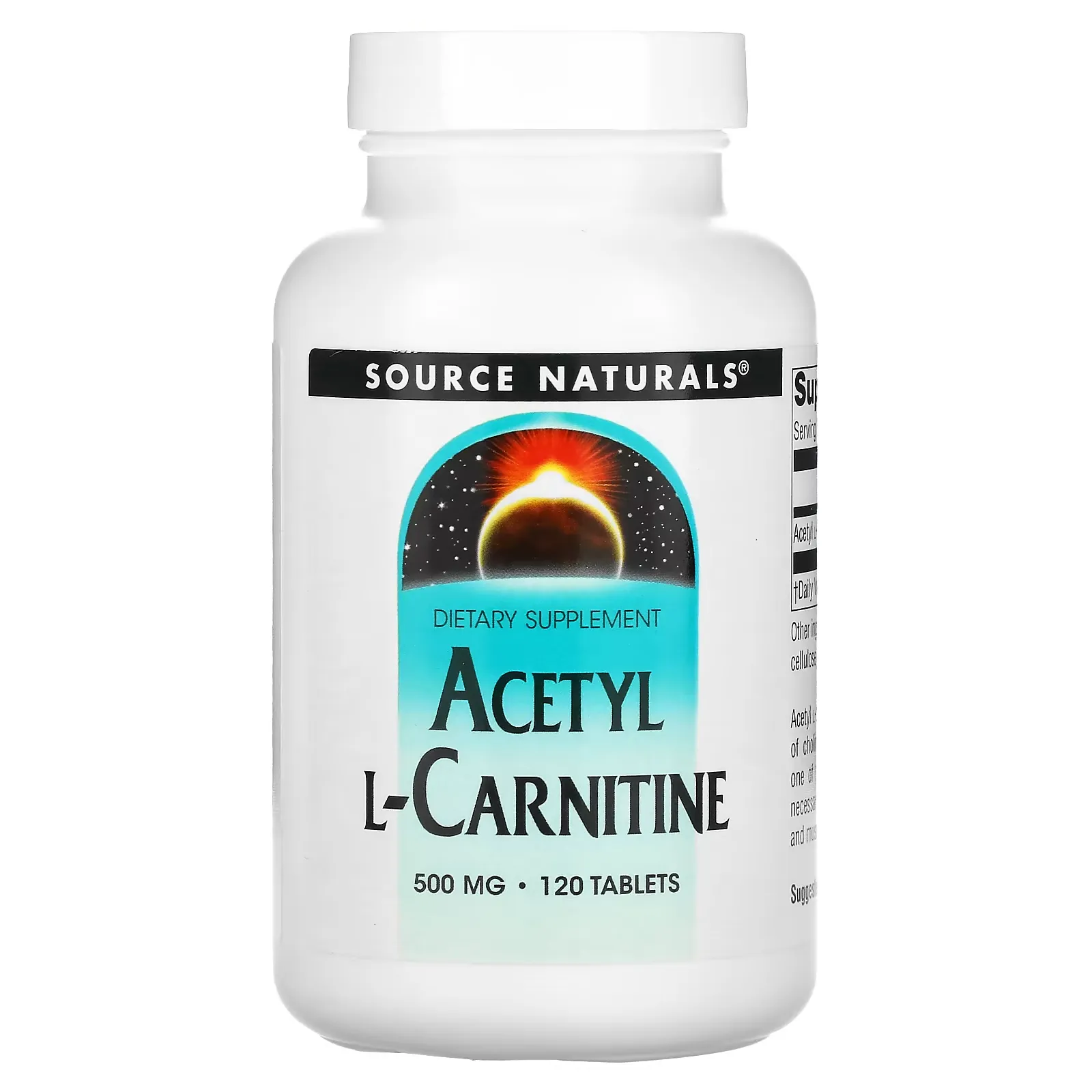 Acetyl L-Carnitine, 500 mg, 120 Tablets