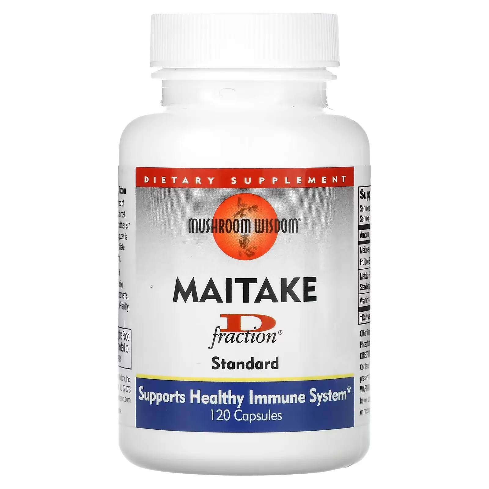 Maitake D Fraction, Standard, 120 Capsules