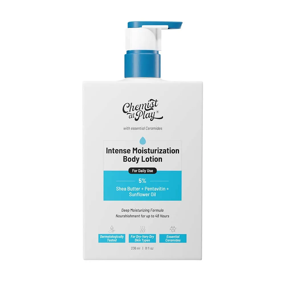 Chemist at Play Dry-Very Dry Skin Body Lotion with Ceramides, 3% Pentavitin + 2% Shea Butter +2% Sunflower Oil