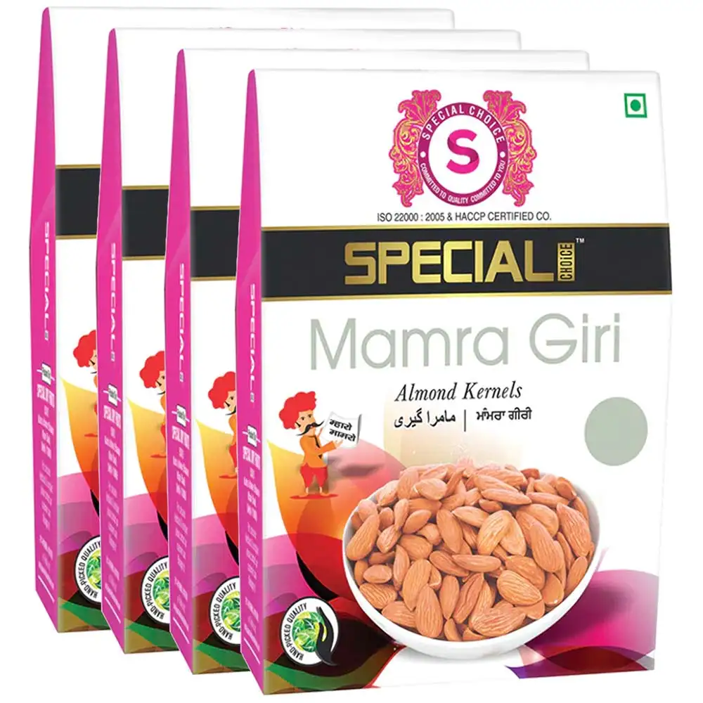 Special Choice Mamra Giri (Almond Kernels),  250 g  Unflavoured (Pack of 4)