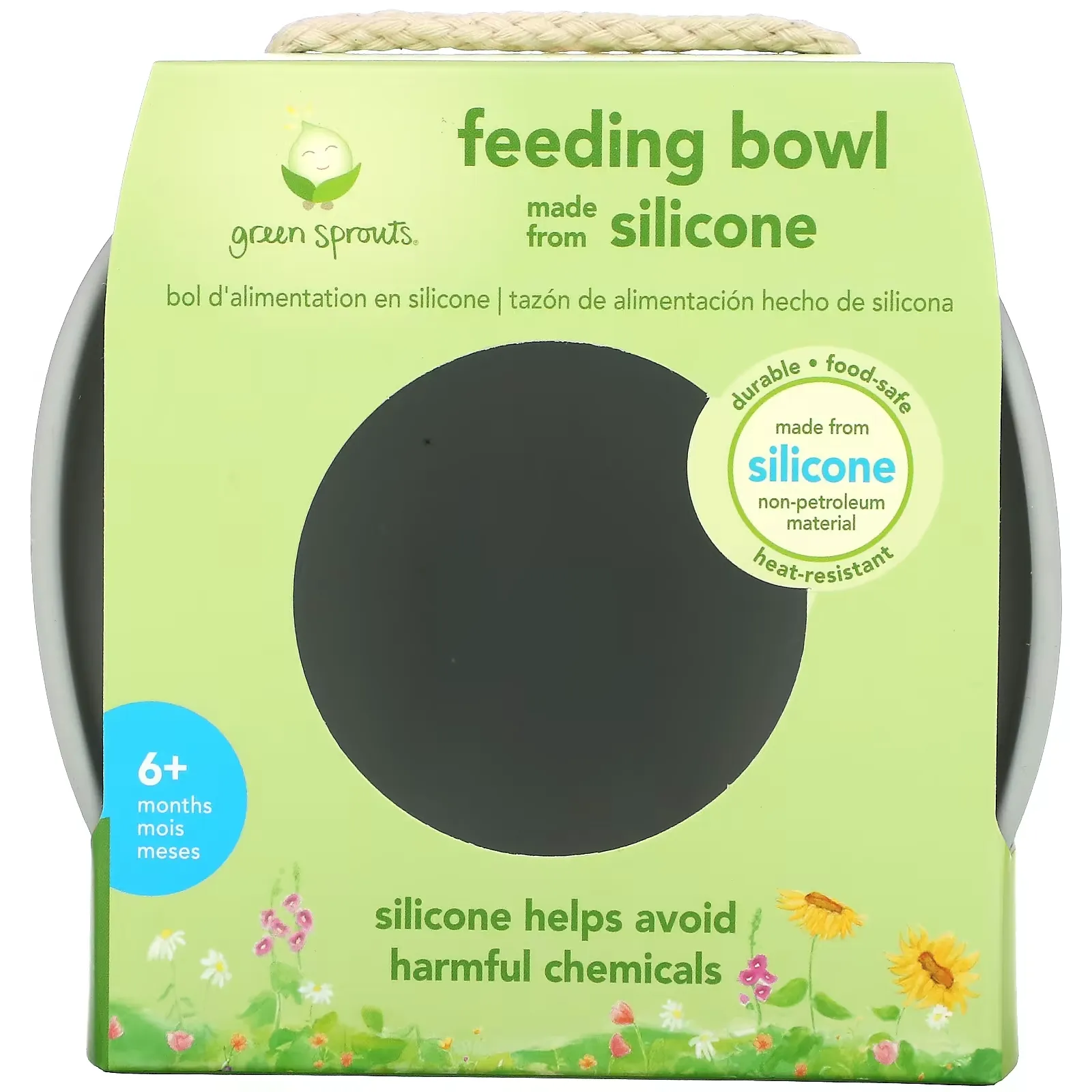 Feeding Bowl, 6+ Months, Gray, 1 Bowl