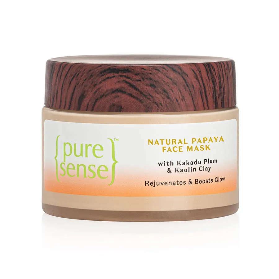 PureSense Natural Papaya Face Mask with Kaolin Clay & Kakadu Plum for Pore Cleans & Glowing Skin