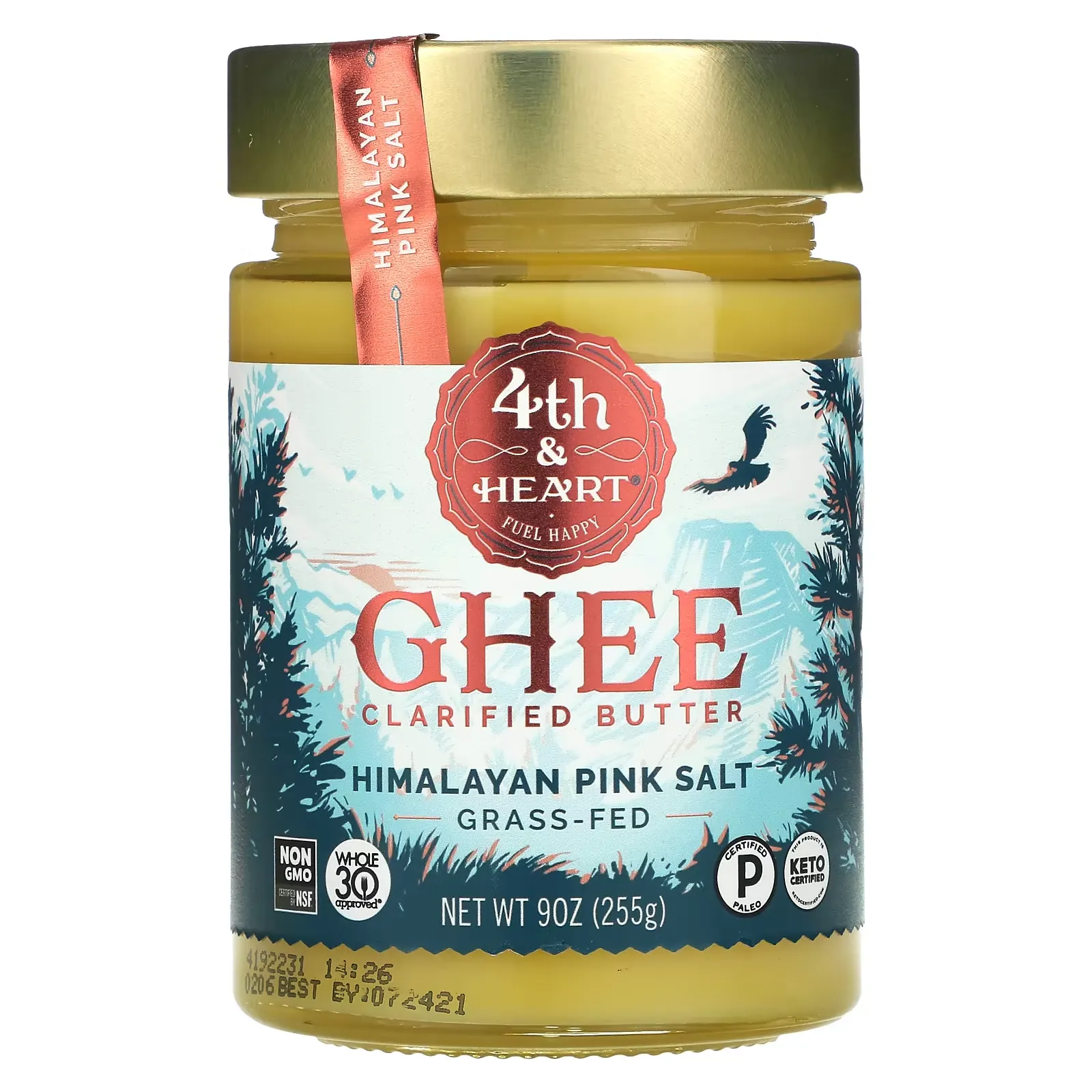 Ghee Clarified Butter, Grass-Fed, Himalayan Pink Salt, 9 oz (225 g)