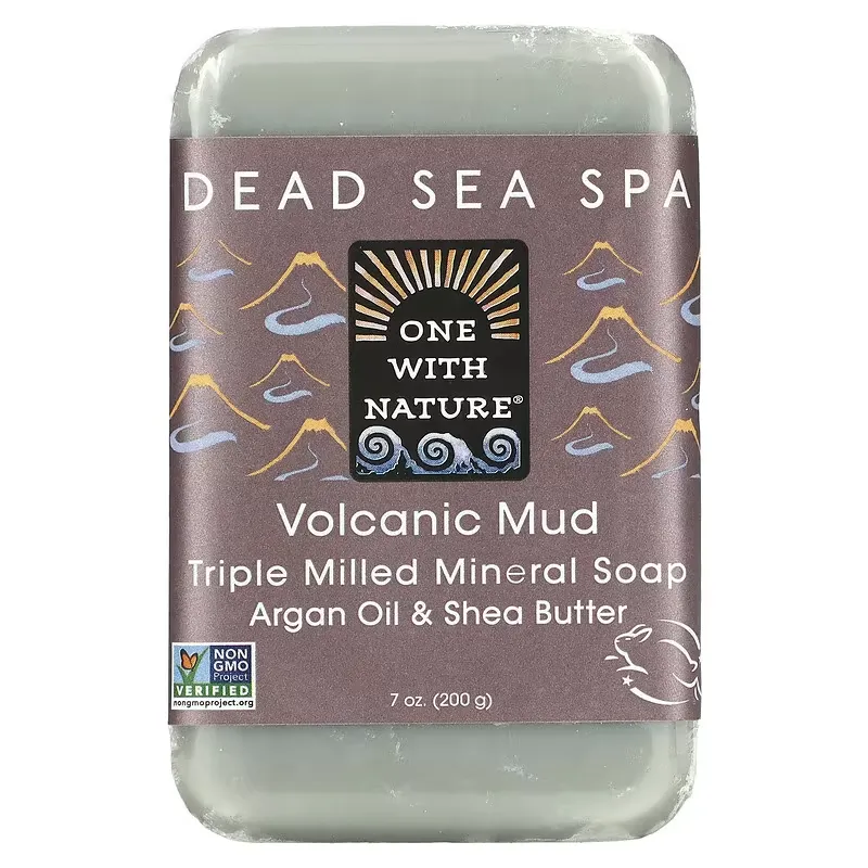 Triple Milled Mineral Soap Bar, Volcanic Mud, 7 oz (200 g)