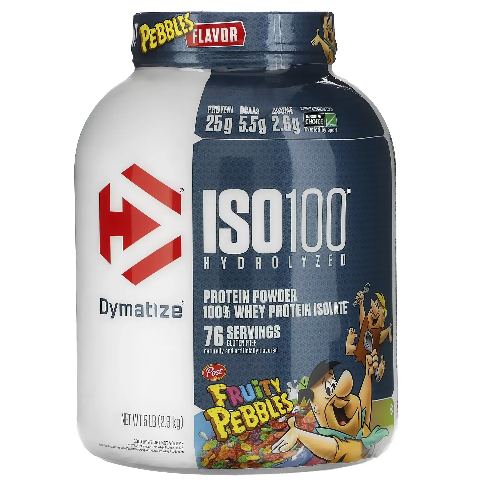 ISO100 Hydrolyzed, 100% Whey Protein Isolate, Fruity Pebbles, 5 lb (2.3 kg)