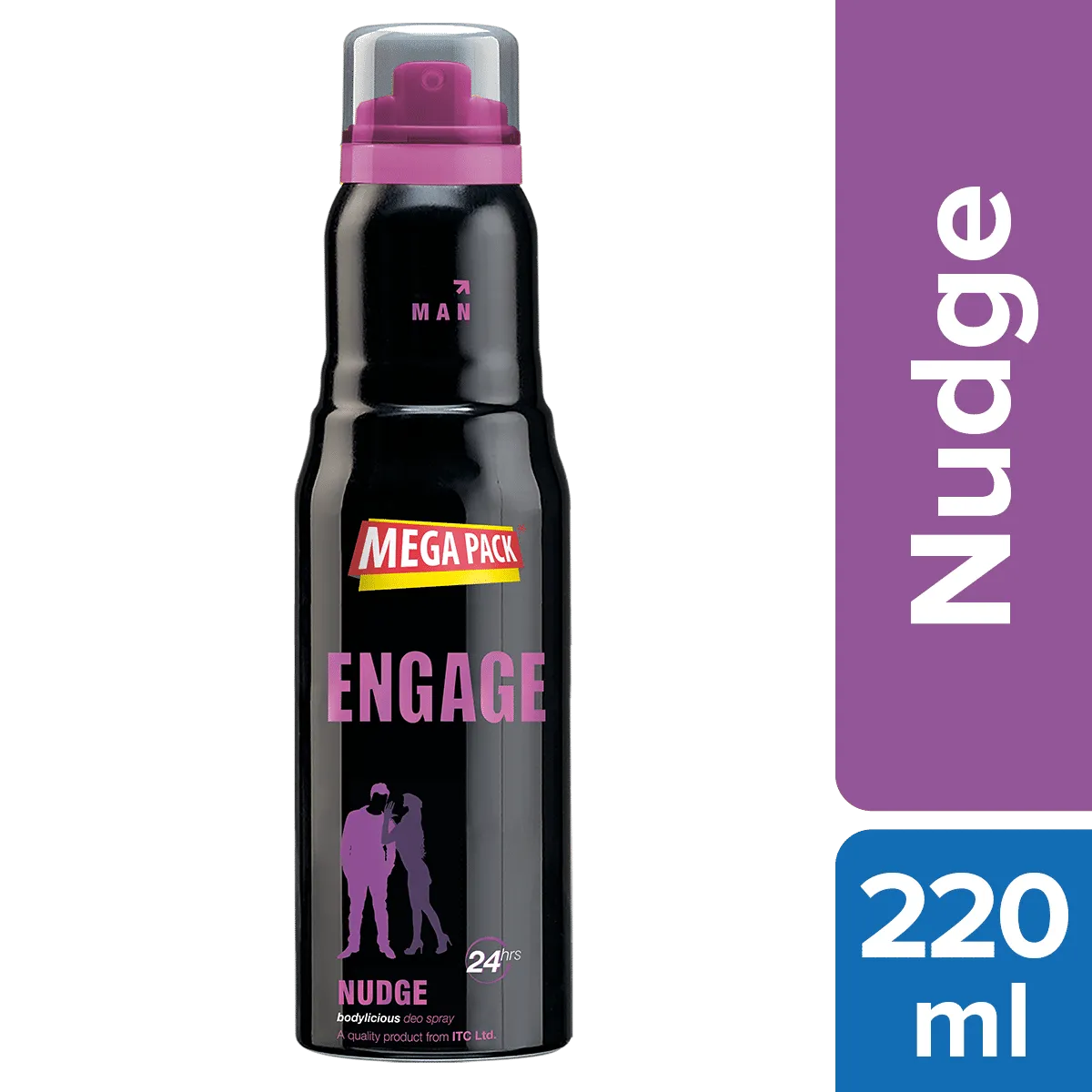 Engage Nudge Deodorant For Men- Spicy & Woody- Skin Friendly Mega Pack