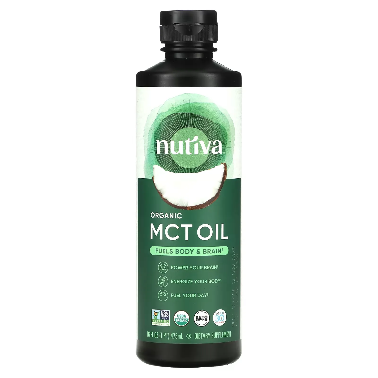 Organic MCT Oil, 16 fl oz (473 ml)