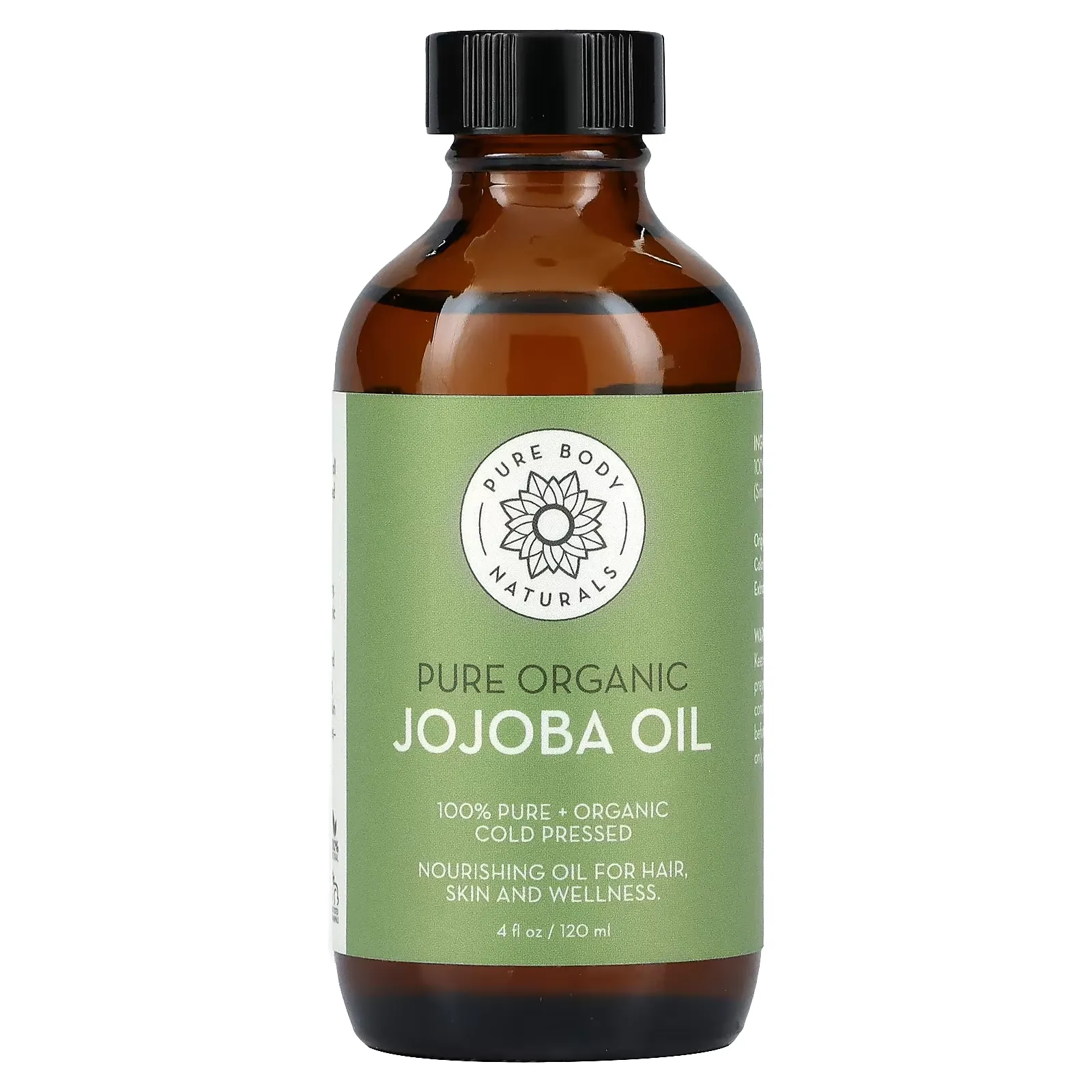 Pure Organic Jojoba Oil, 4 fl oz (120 ml)