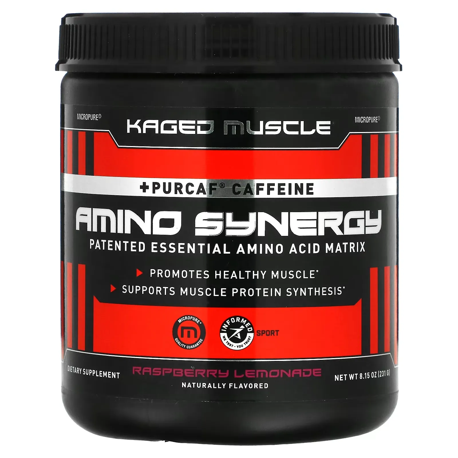 Amino Synergy, Raspberry Lemonade, 8.15 oz (231 g)