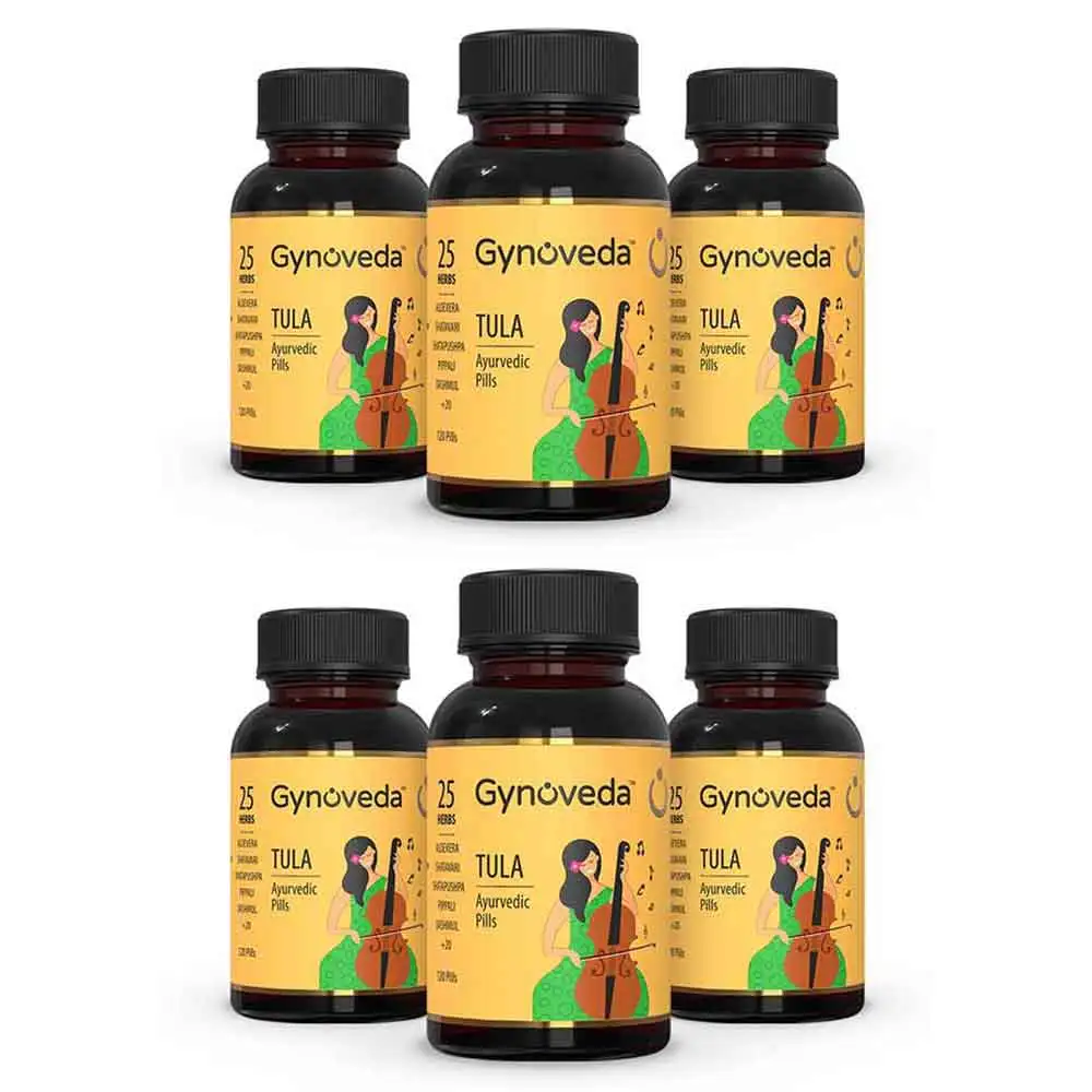 Gynoveda TULA Ayurvedic Pills - Pack of 6,  120 tablet(s)  Unflavoured