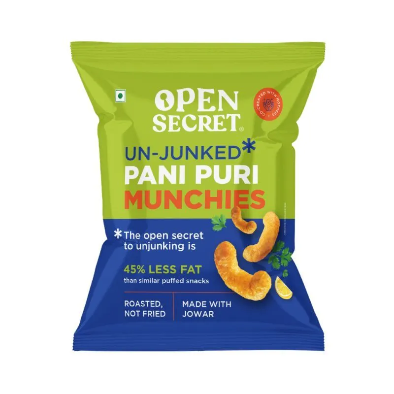 Open Secret Pani Puri Puff Munchies - Pack Of 20