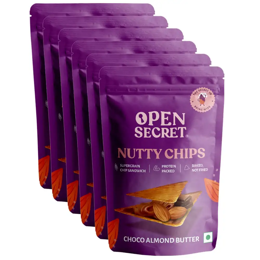 Open Secret Nutty Chips,  Choco Almond Butter Pack of 6  30 g