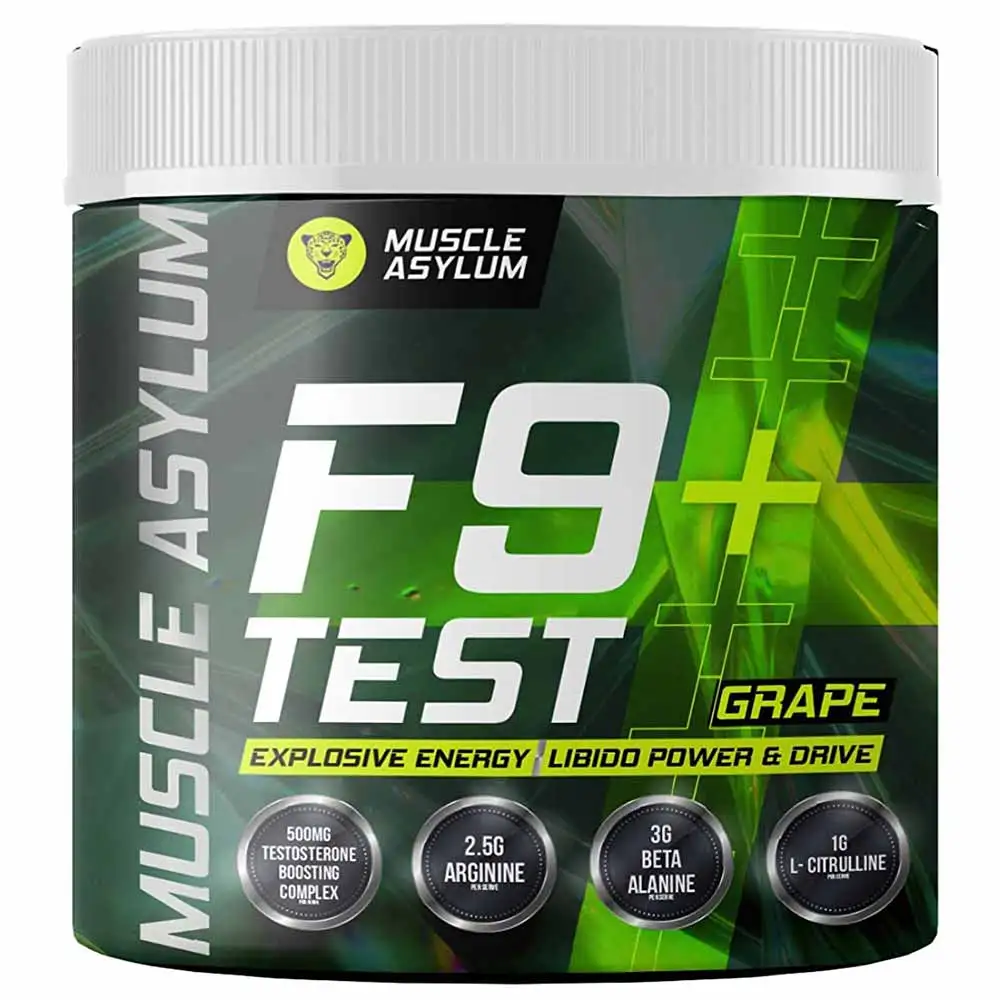 Muscle Asylum F9 + Test,  0.66 lb  Grape