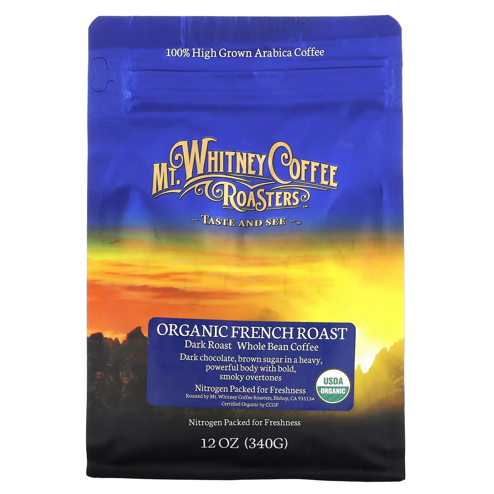 Organic French Roast, Whole Bean Coffee, Dark Roast, 12 oz (340 g)