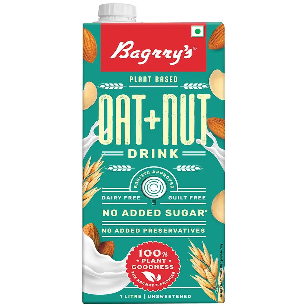 Bagrrys Plant Based Oat and Nut Drink,  Natural  1 L