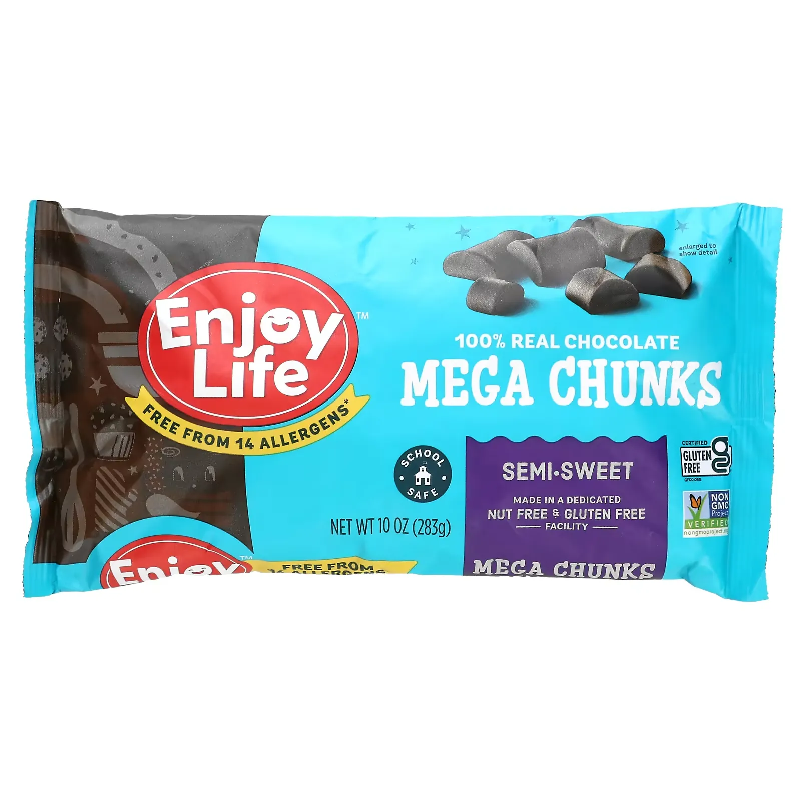 Mega Chunks Chocolate, Semi-Sweet, 10 oz (283 g)