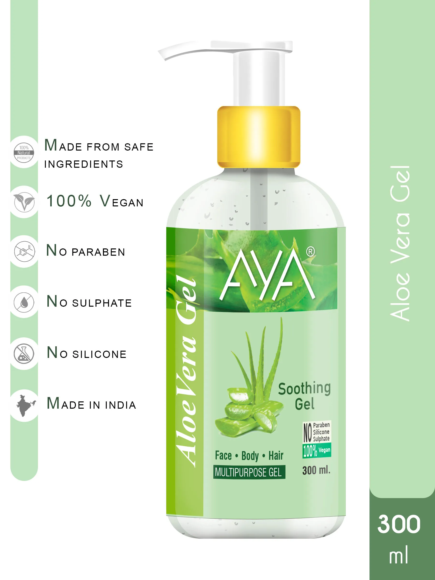 AYA Multipurpose Aloe Vera Gel Face, Hair & Body