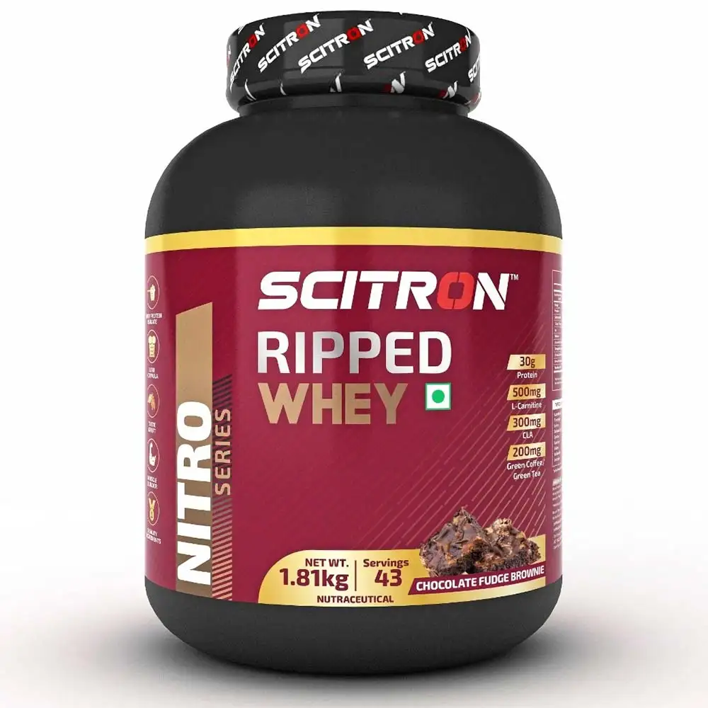 Scitron Ripped Whey,  4 lb  Choco Fudge Brownie