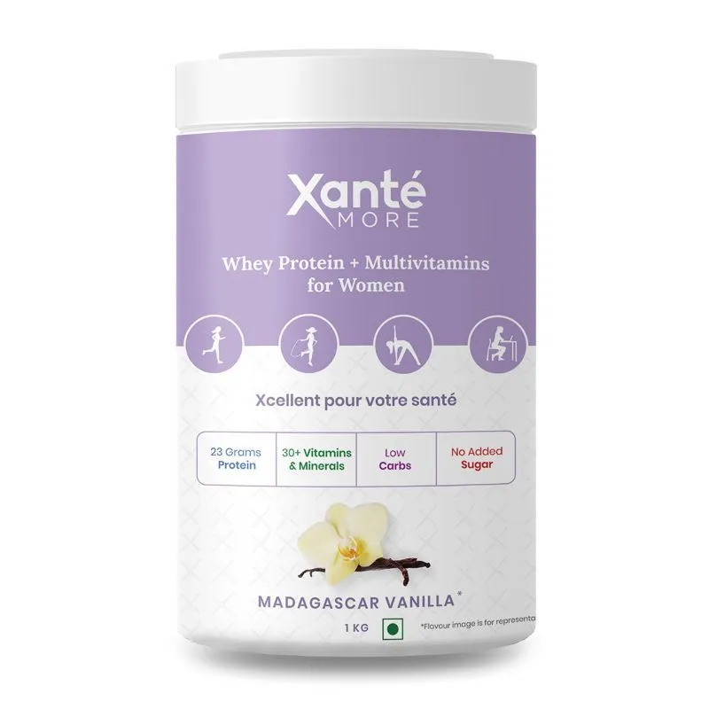 Xante Whey Protein With Multi-vitamins And Low Carbs (Vanilla)