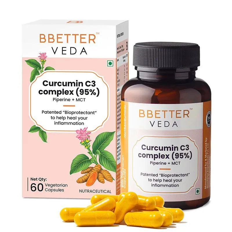 BBETTER Veda - Curcumin C3 Complex Piperine + Mct Vegetarian Capsules