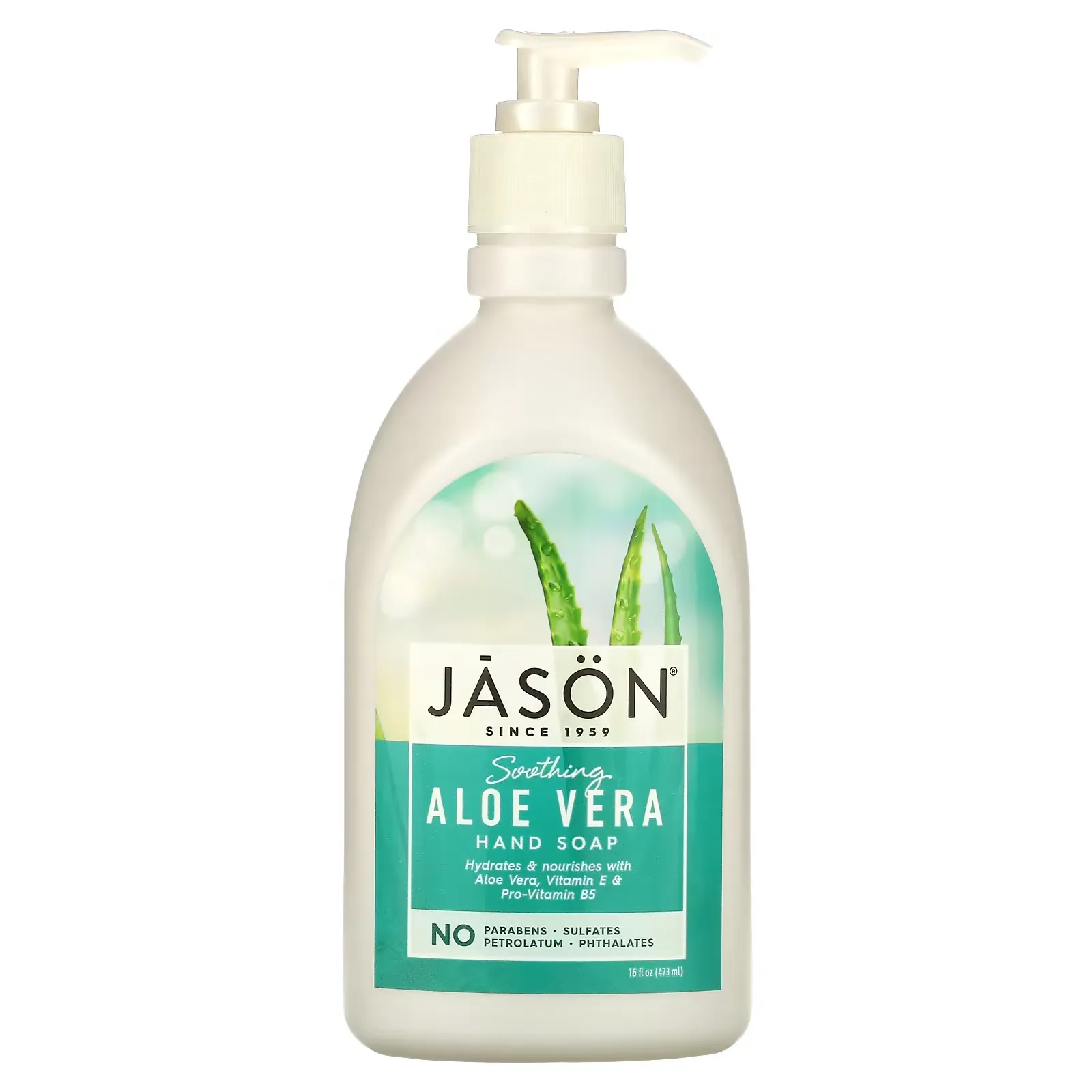 Hand Soap, Soothing Aloe Vera, 16 fl oz (473 ml)