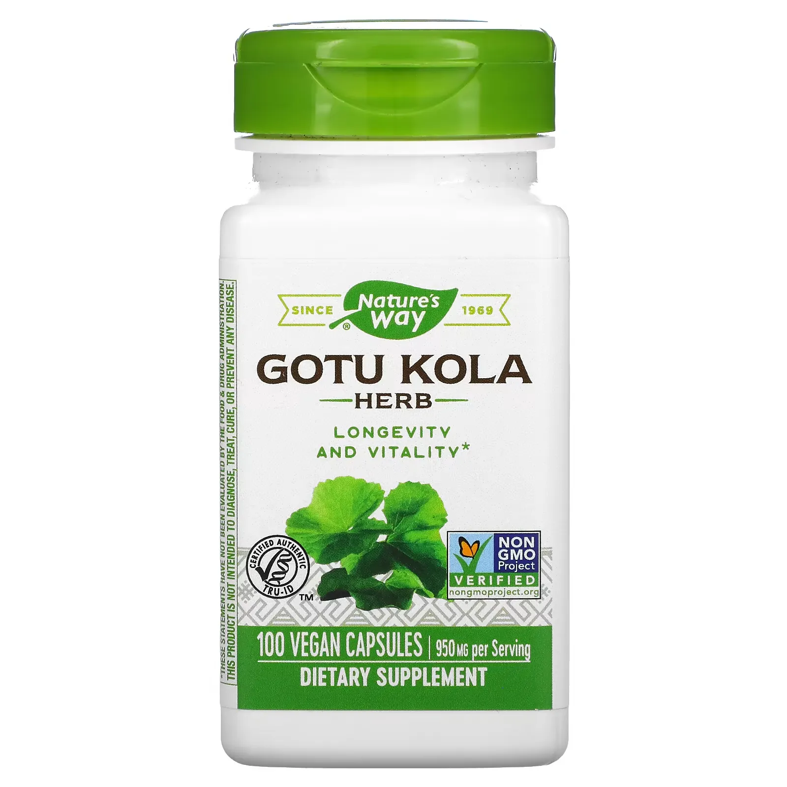 Gotu Kola Herb, 475 mg, 100 Vegan Capsules