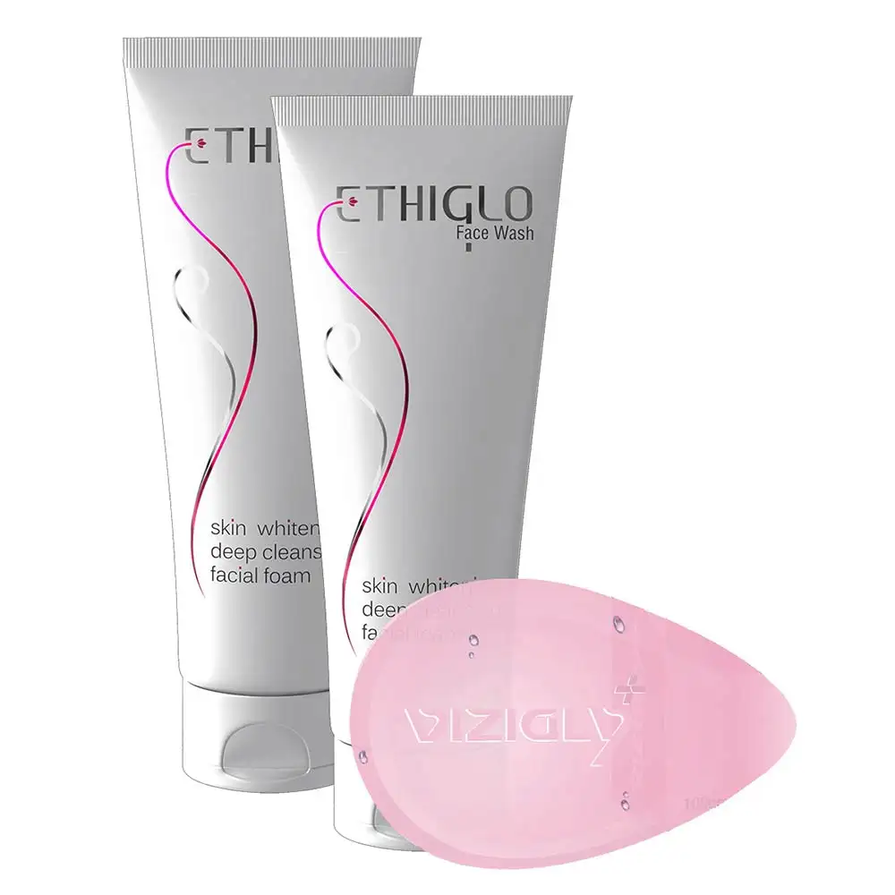 Ethiglo Face Wash Pack of 2 with Vizigly Plus Soap,  70 ml  Skin whitening Deep Cleansing