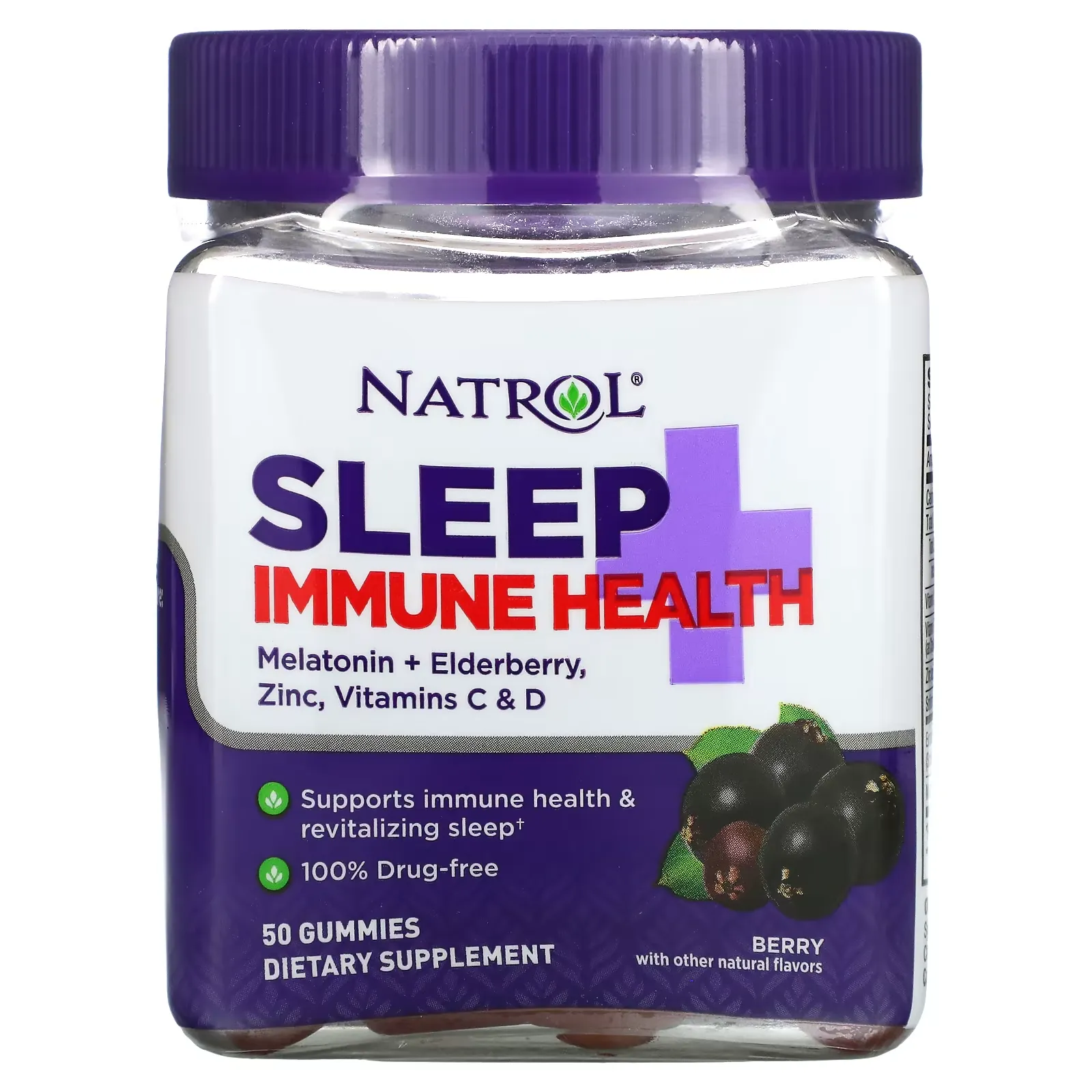 Sleep + Immune Health, Berry, 50 Gummies