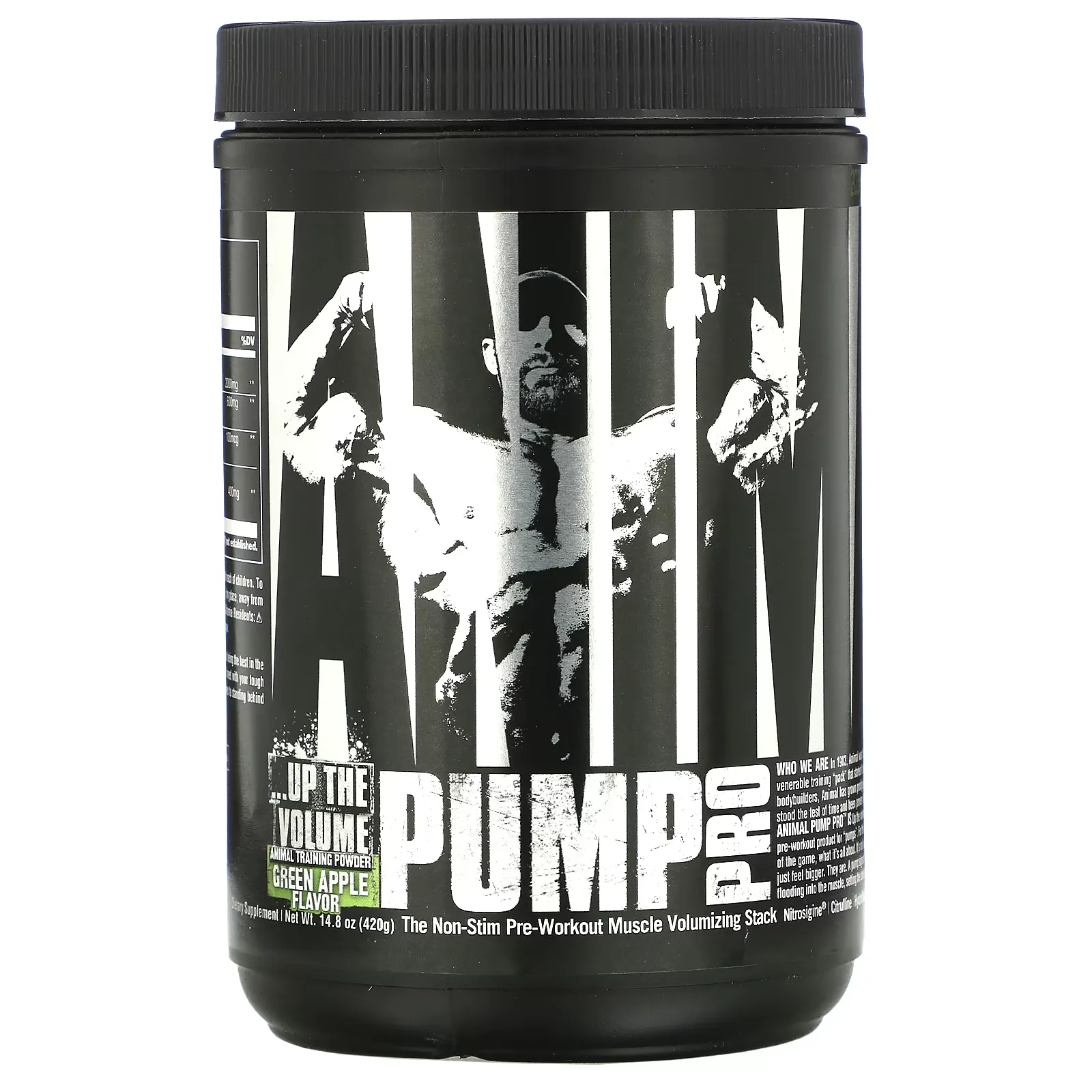 Animal Pump Pro, Non-Stim Pre-Workout, Green Apple, 14.8 oz (420 g)