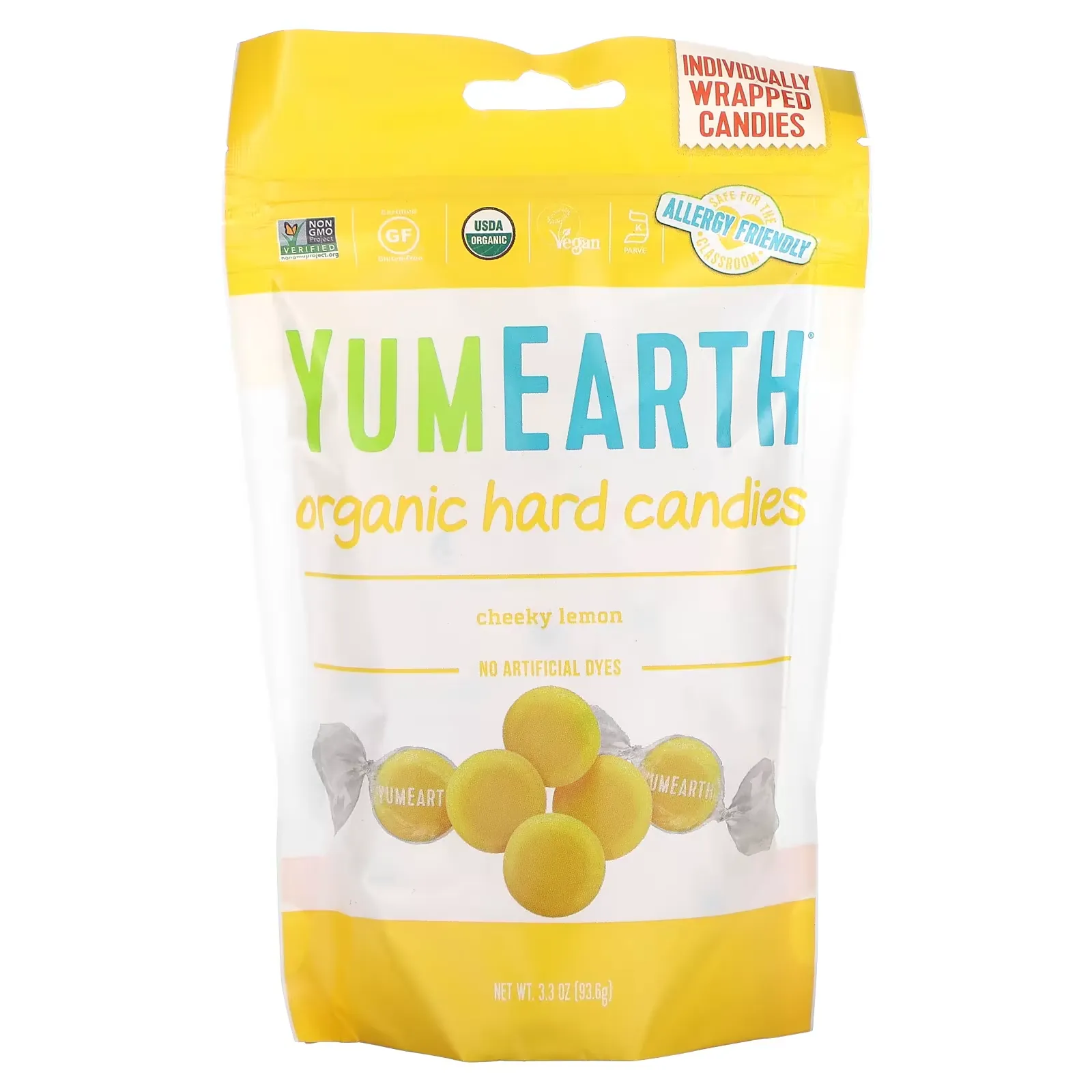 Organic Hard Candies, Cheeky Lemon, 3.3 oz (93.6 g)