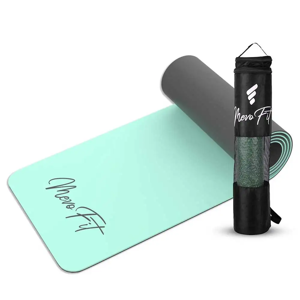 MevoFit All Purpose Yoga Mat,  Black/Green  6MM