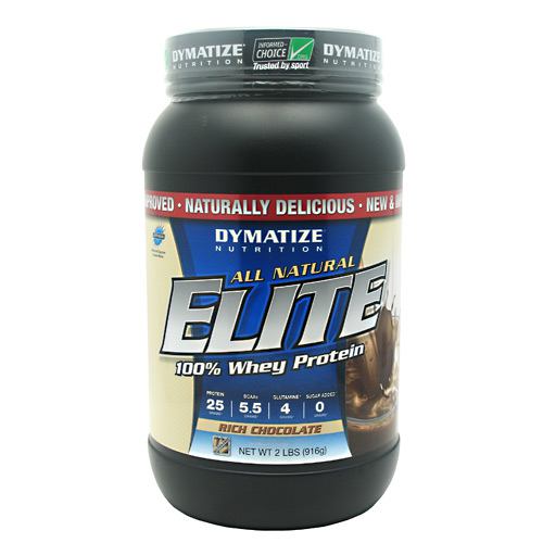 Dymatize Natural Elite Whey Protein, Rich Chocolate 2lb