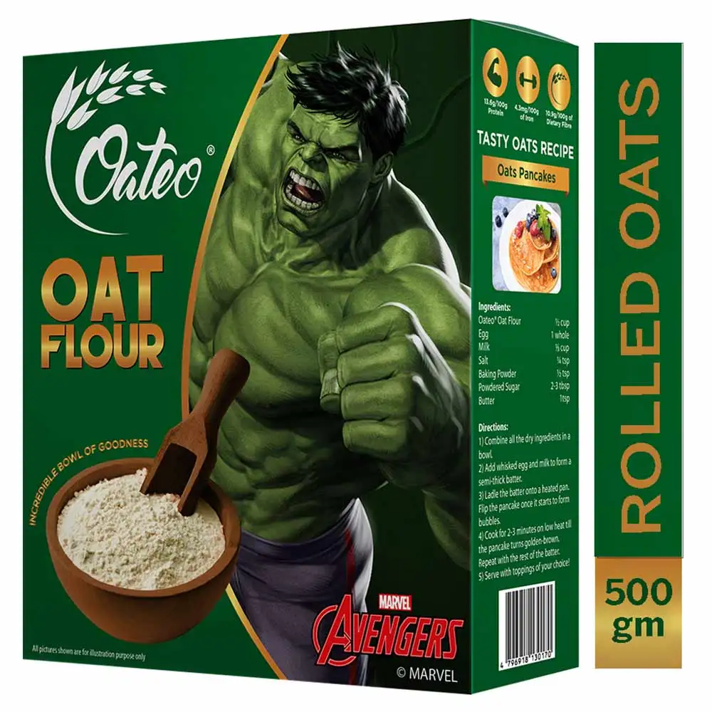 Oateo Oat Flour,  500 g  Unflavoured