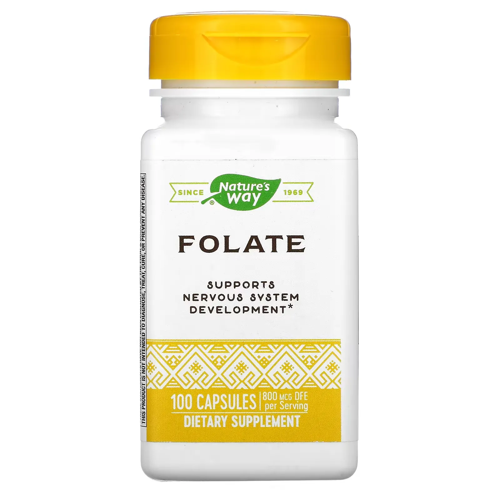 Folate, 800 mcg, 100 Capsules