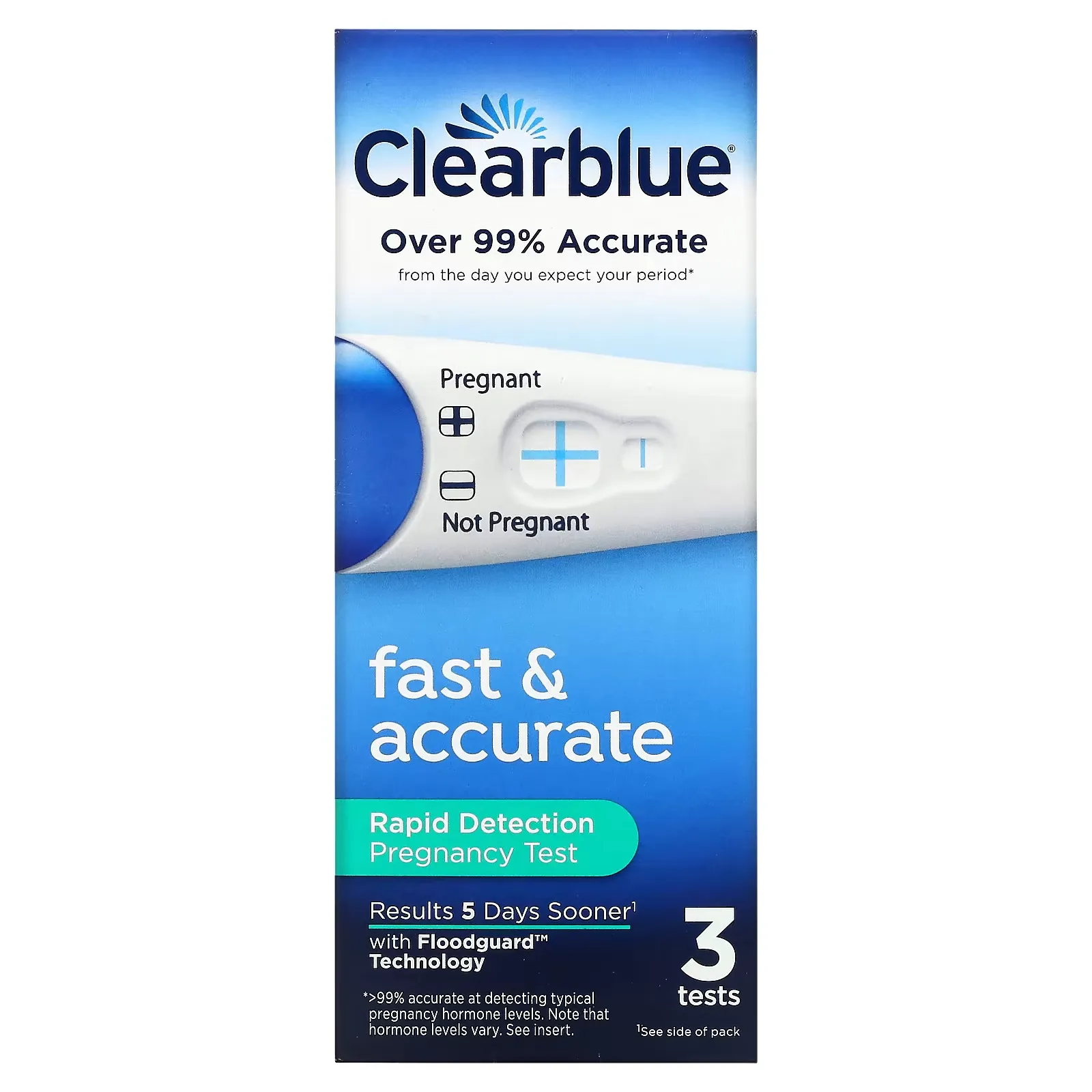 Fast & Accurate, Rapid Detection Pregnancy Test, 3 Tests