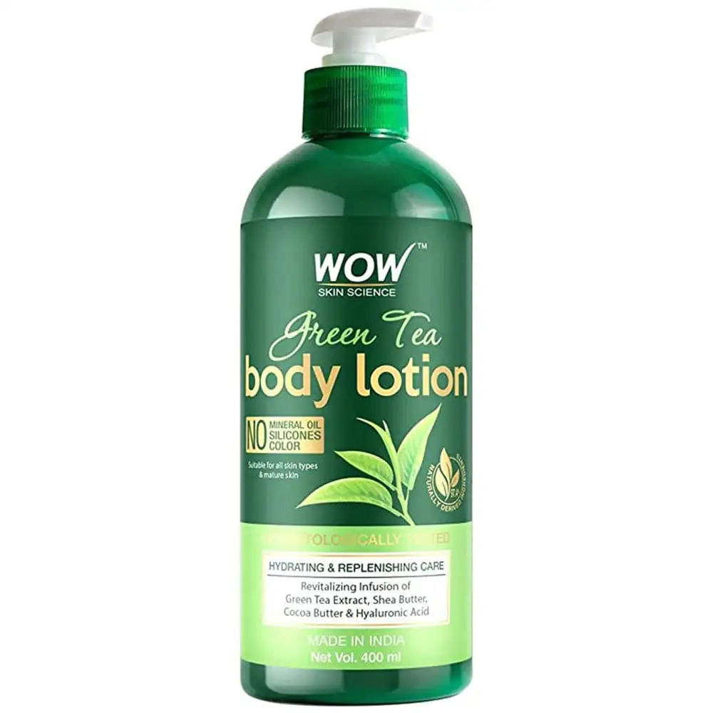 WOW Skin Science Green Tea Body Lotion,  400 ml  for All Skin Types