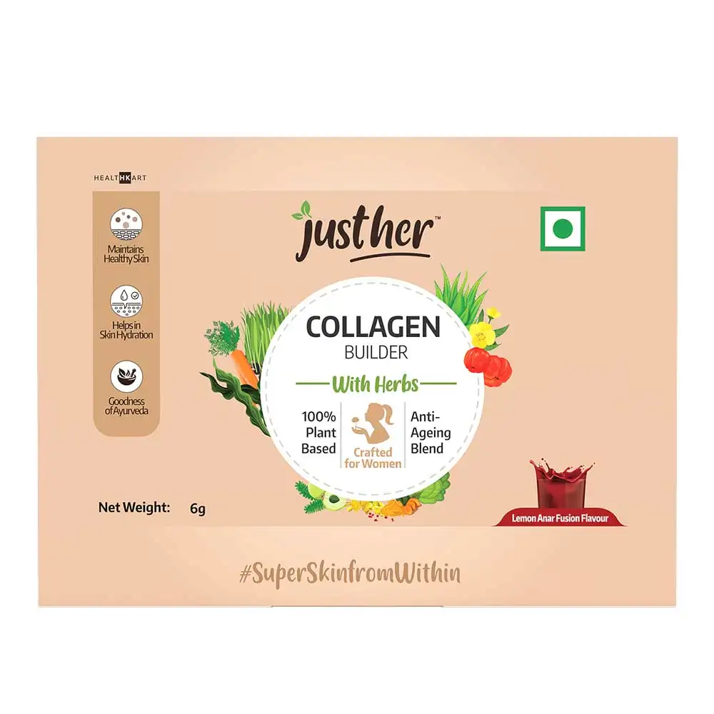 JustHer Collagen Builder with Herbs,  7 Piece(s)/Pack  Lemon Anar Fusion