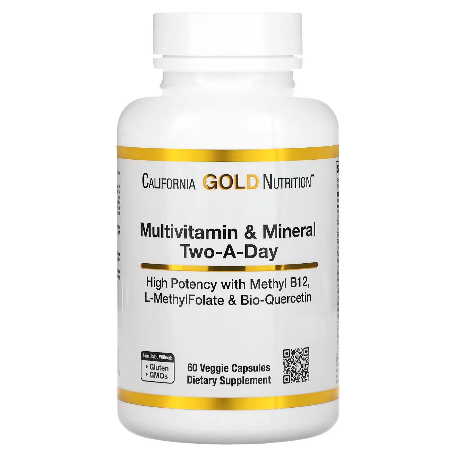 Multivitamin and Mineral, Two-A-Day, 60 Veggie Capsules