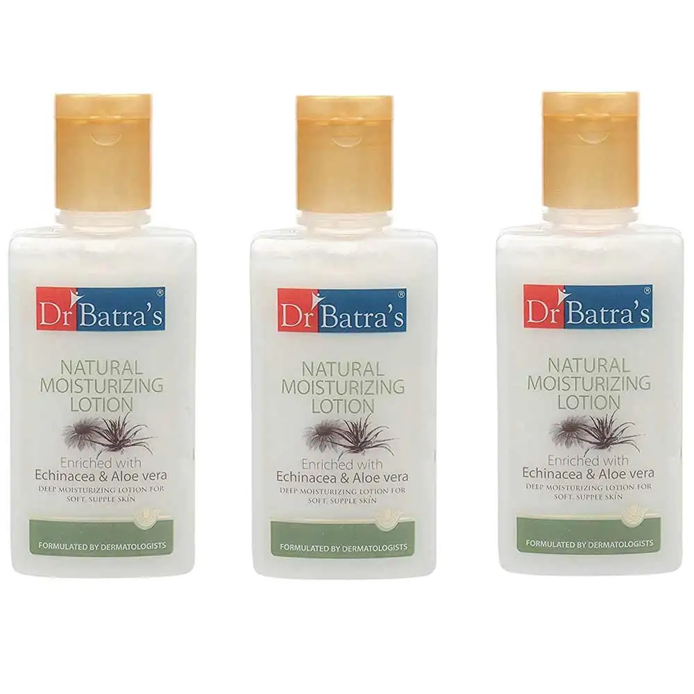 Dr Batra's Natural Moisturising Lotion,  100 ml  Enriched with Echinacea & Aloe Vera (Pack of 3)