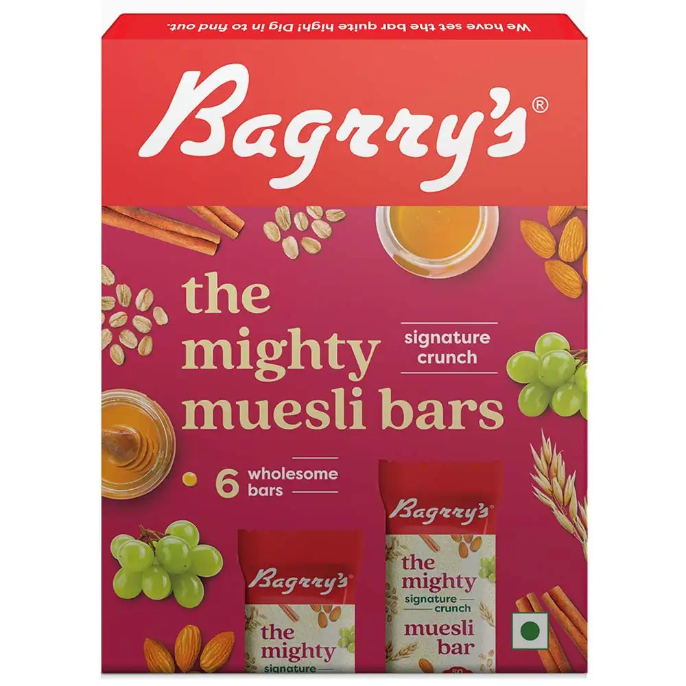 Bagrrys The Mighty Muesli Bars,  6 Piece(s)/Pack  Signature Crunch