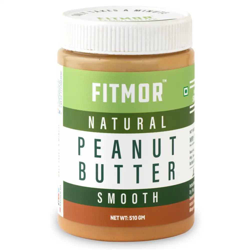 Fitmor Natural Peanut Butter,  510 g  Smooth