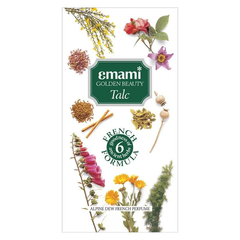 Emami Golden Beauty Talc - Alpine Dew French Perfume