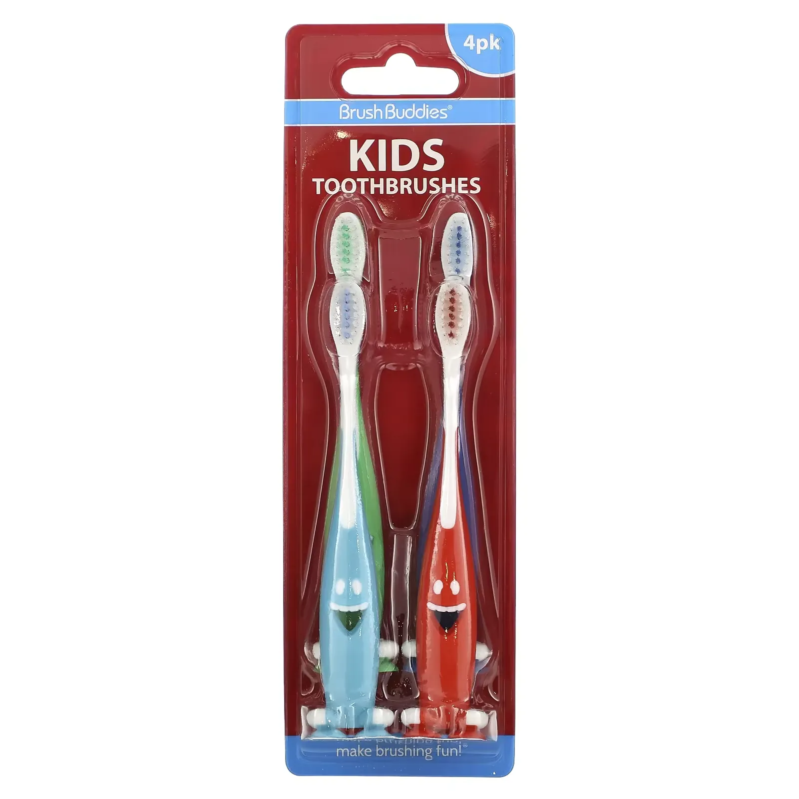 Kids Toothbrushes, 4 Pack