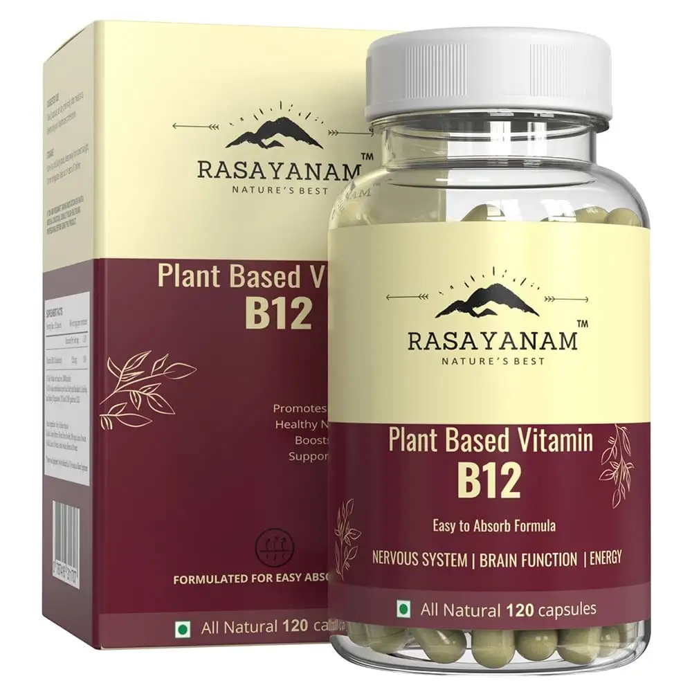 Rasayanam Plant Based Vitamin B12,  120 capsules  Unflavoured