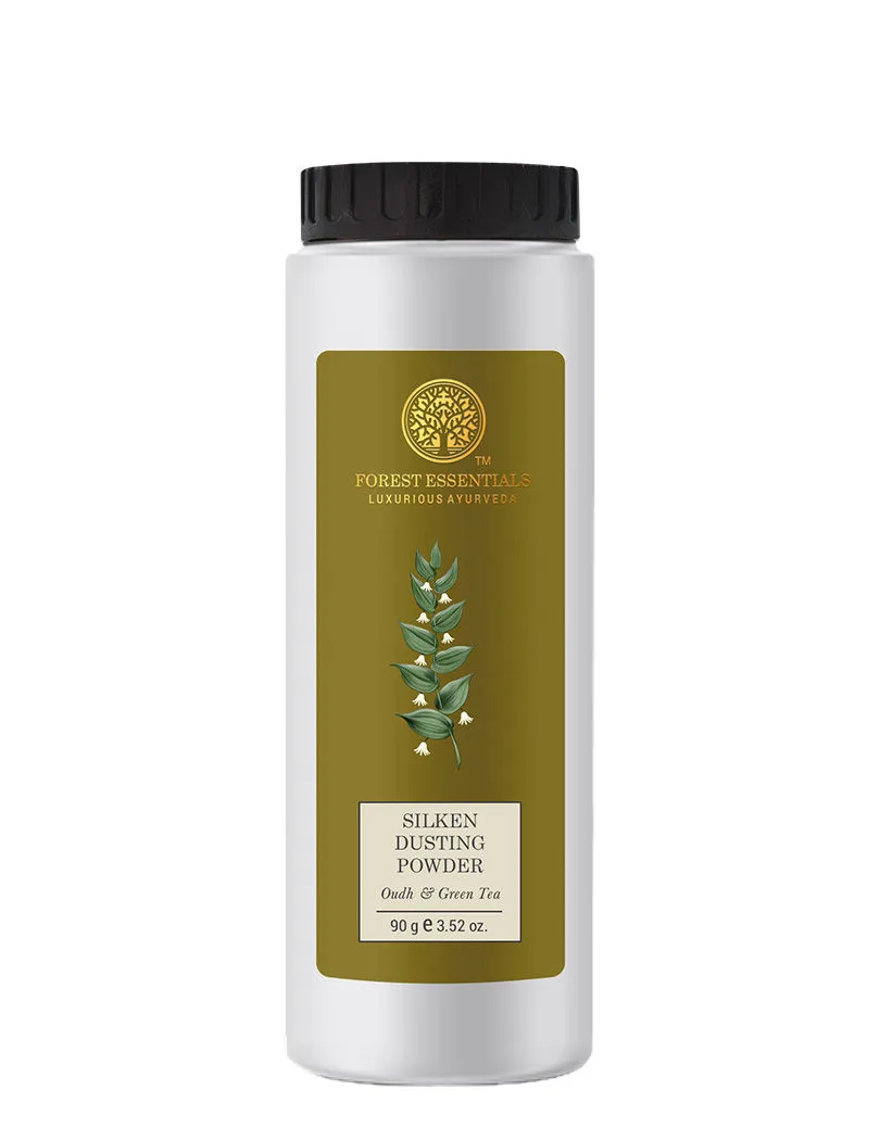 Forest Essentials Silken Dusting Powder Oudh + Green Tea