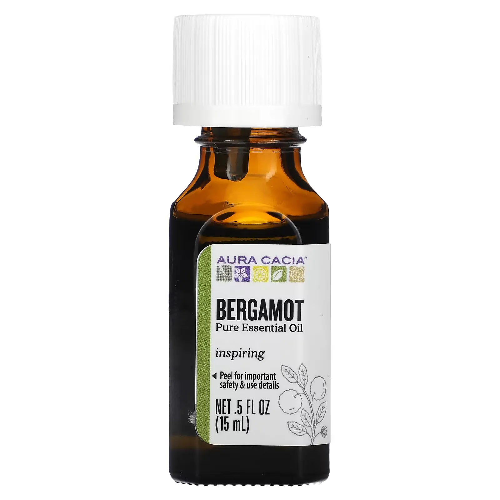 Pure Essential Oil, Bergamot, 0.5 fl oz (15 ml)