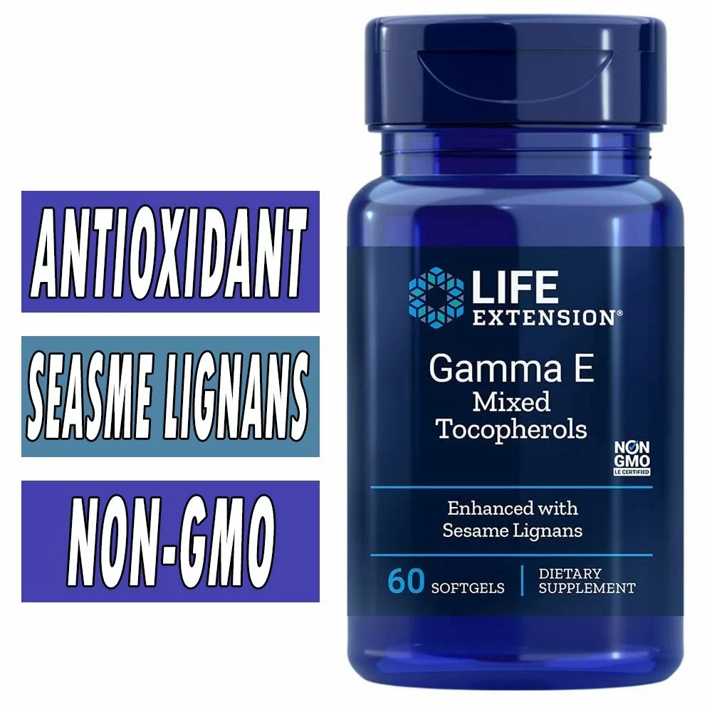 Life Extension Gamma E - Mixed Tocopherols - 60 Softgels - Heart Health