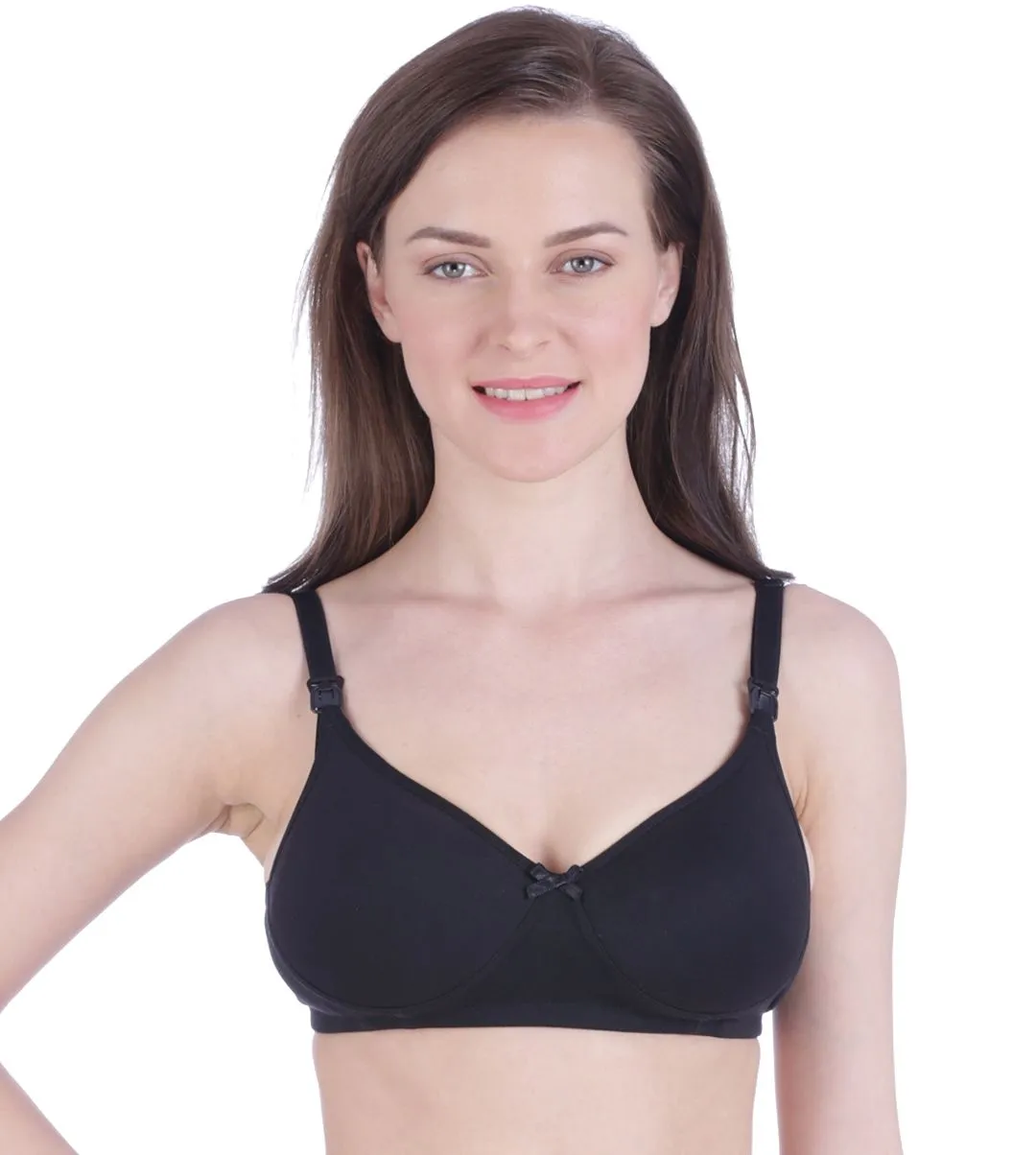 Bralux Padded Blossam Feeding Bra - Black (36C)