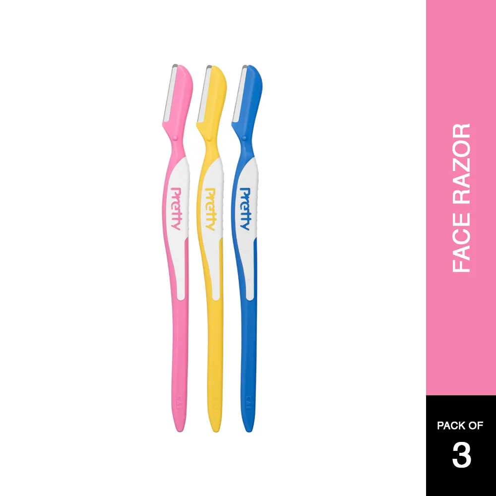 Kai Pretty Eyebrow Grooming Razor For Women - Pack of 3